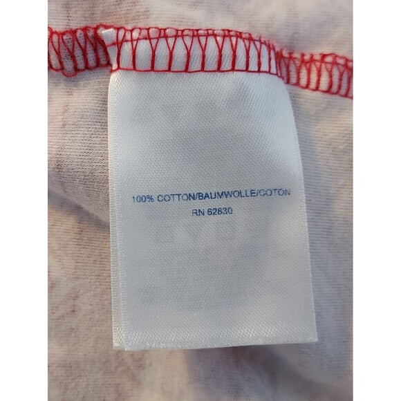 Lands End Shirt Top Mock Neck Long Sleeve Womens Size XL Red White 100% Cotton - Picture 8 of 12